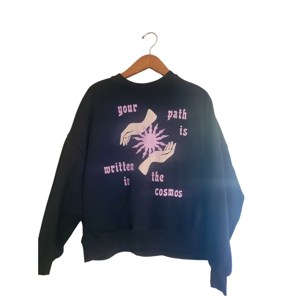 Pac sun sweatshirt black one size Your Path is written in the cosmos